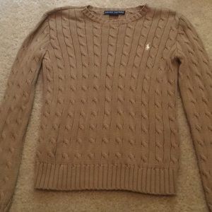 Polo cable knit sweater